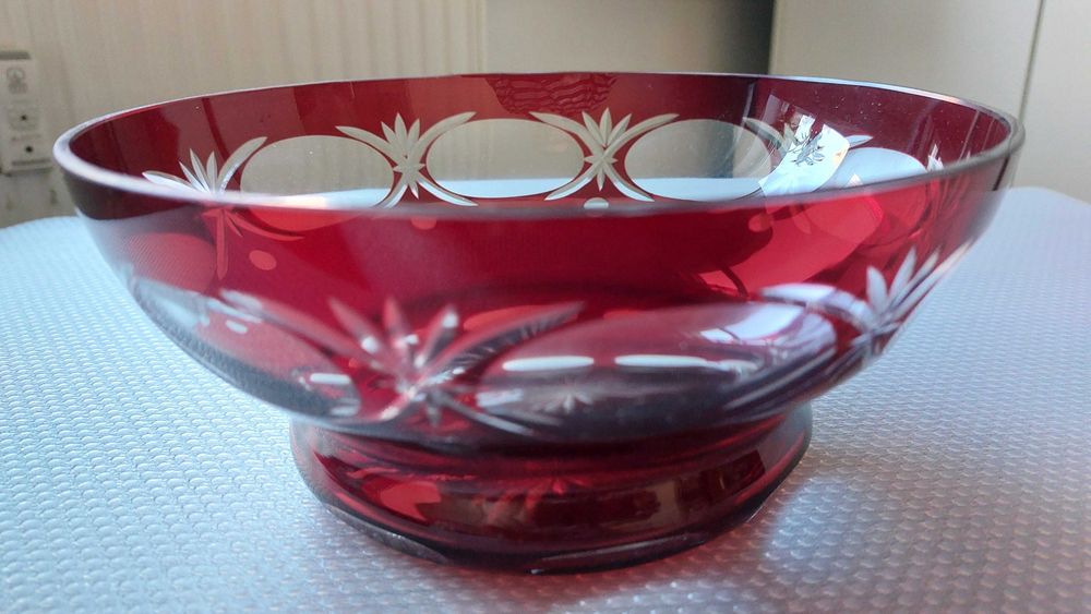 Set boluri de cristal rosu rubiniu