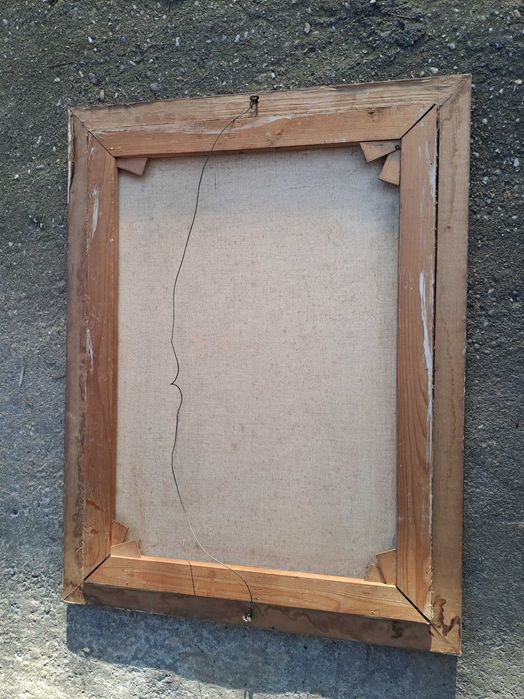 tablou vechi pictura pe panza 80/61 cm semnat w segeberg