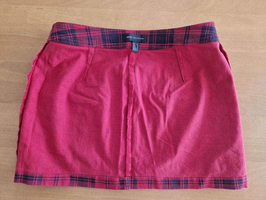 Fusta vintage mini in carouri Mango mas 38