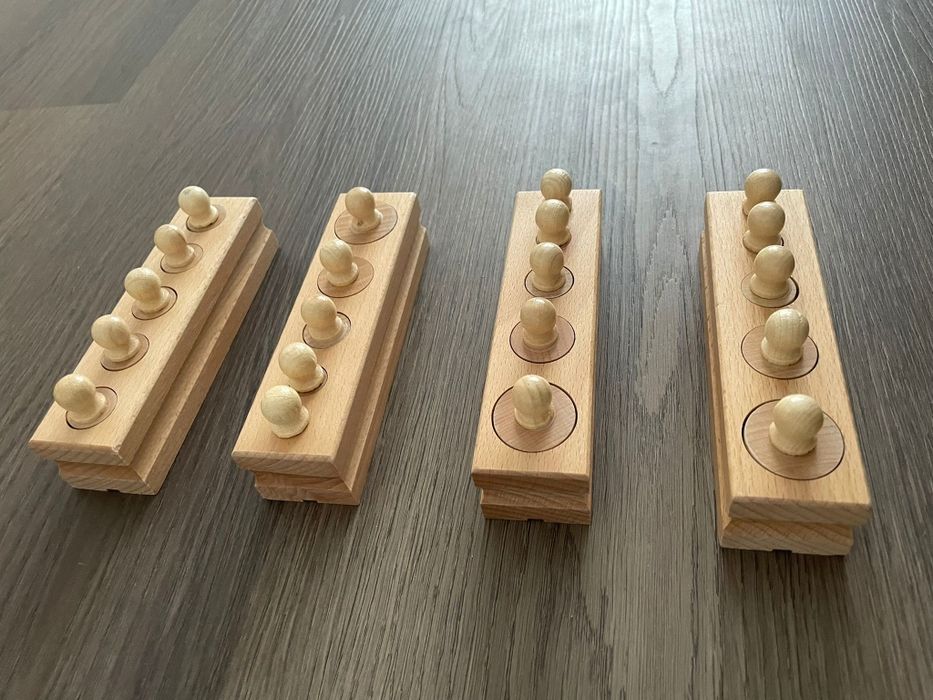 Cilindri Montessori din lemn, calitate superioară