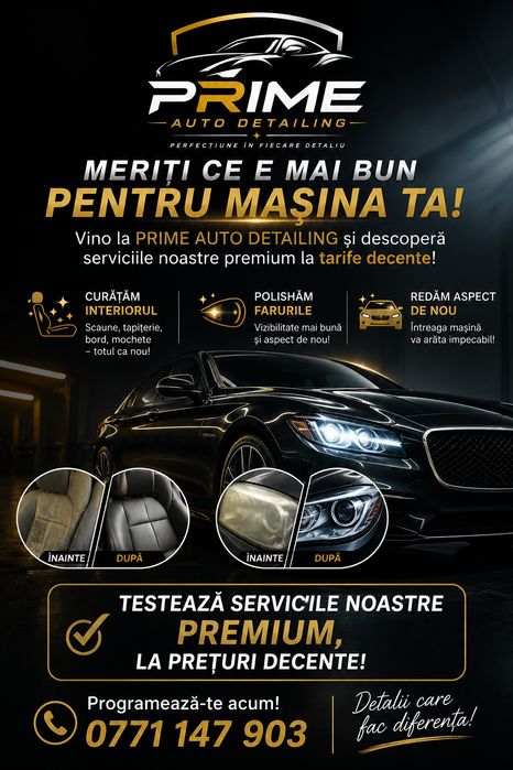 Curățare chimică / detailing auto/polish faruri