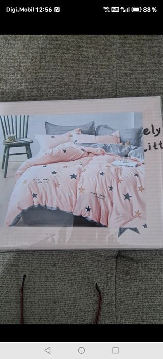 Lenjerie bumbac satinat pat dublu