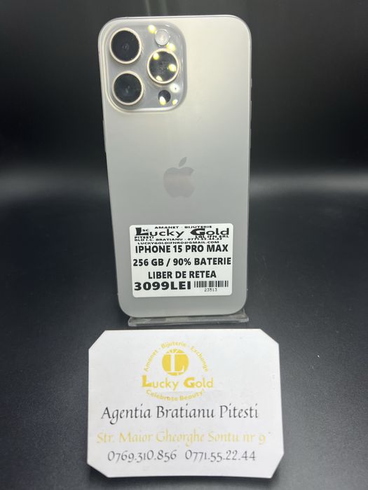 Iphone 15PRO MAX 256GB 90%baterie Liber de retea cod produs 23513