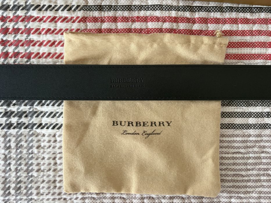 Мъжки Колан Естествена Кожа Burberry