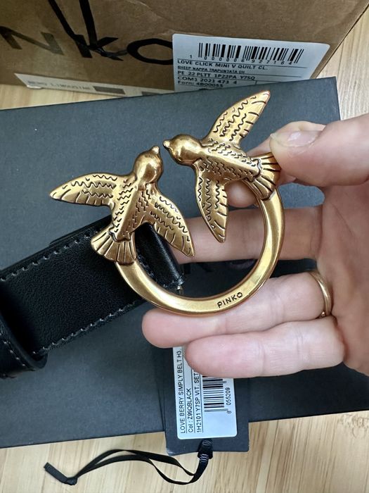 Чисто нови чанта и колан Pinko в черен цвят