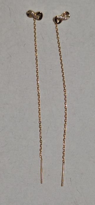 Cercei argint placat cu aur noi