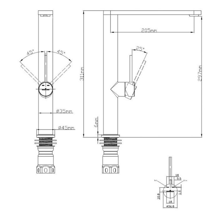 Кухонный смеситель Reginox
