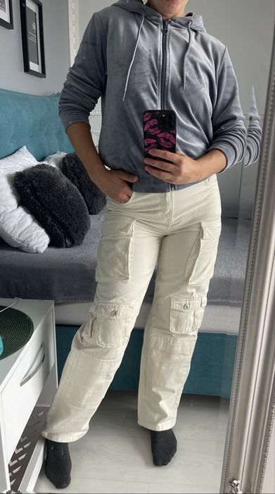 Pantaloni evazati bumbac Bershka