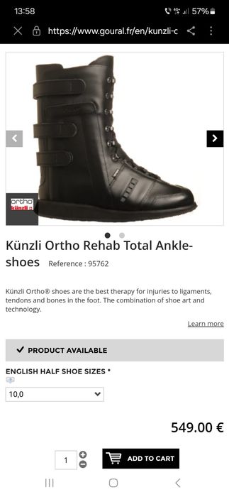 Ghete ORTOPEDICE (Incaltari) Kunzli 44