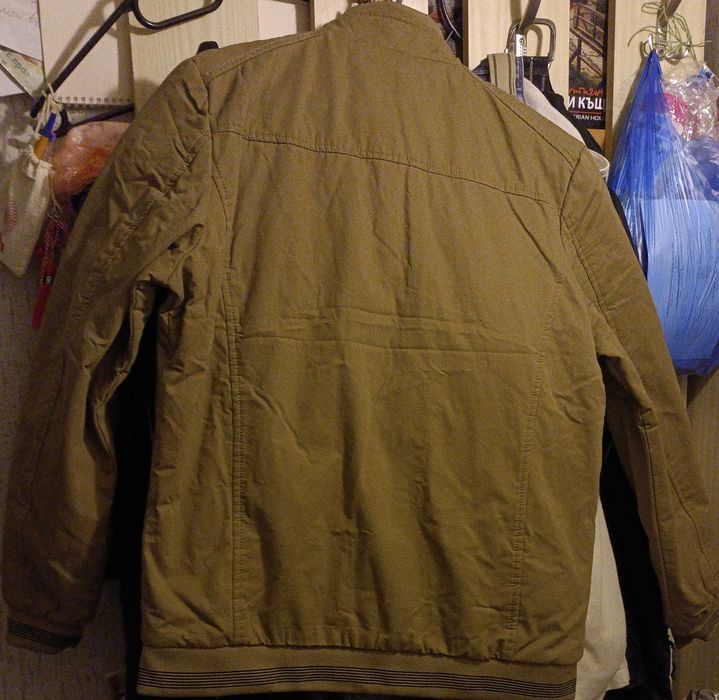 Пролет-есен памучно топло яке с пухкава подплата L-XL