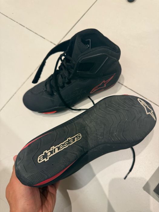 Ghete Motocicleta Alpinestars Sektor Black Red Marimea 39