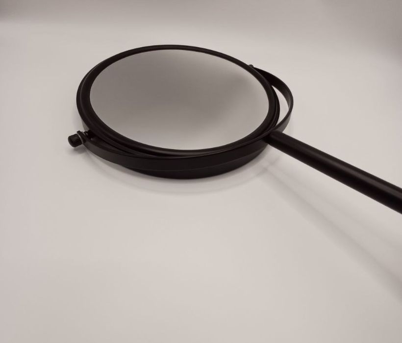 Двустороннее овальное зеркало (Чёрное подставке)