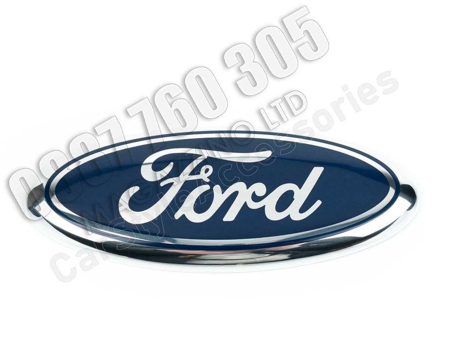 Емблема за Форд 144 145 мм. Черупка Алуминий Овална Самозалепваща