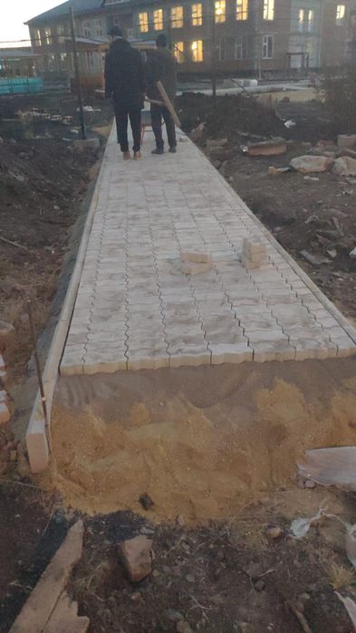 Укладка брусчатки