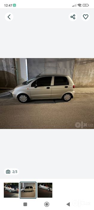 Matiz sotiladi 2009 mx