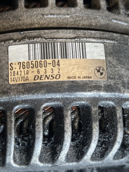 Alternator bmw f20 f21 f30 f31 n13 114i 116i 316i 320i cod7605060