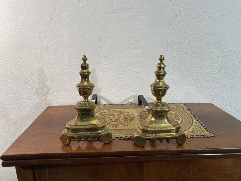 Каминни поставки за ръжени от Месинг и ковано желязо