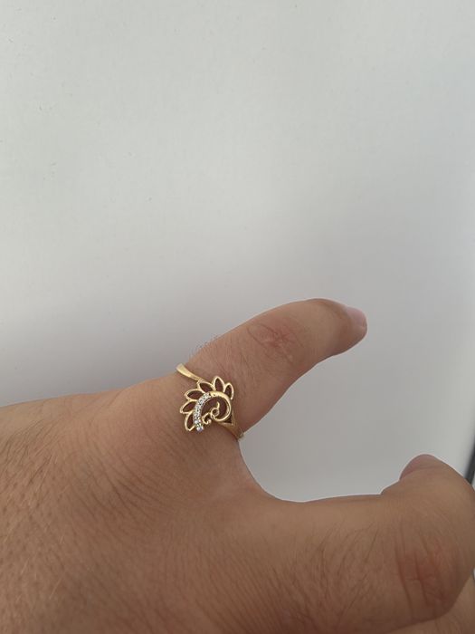 Inel dama din aur floare lotus, 14k 585, 2.02grame