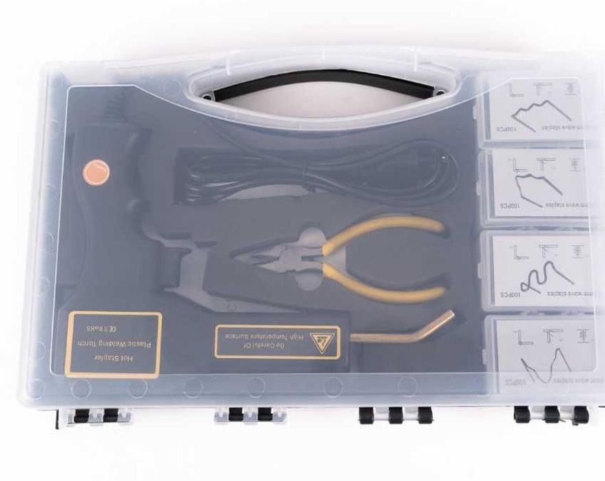 Trusa pistol lipit la cald multifunctional 400 capse si cleste