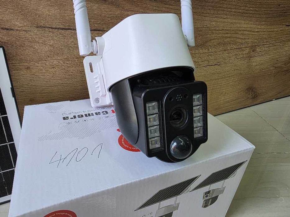 ПРОМО!! Външна Соларна Камера за Видеонаблюдение 4G SIM карта,8MP,V380