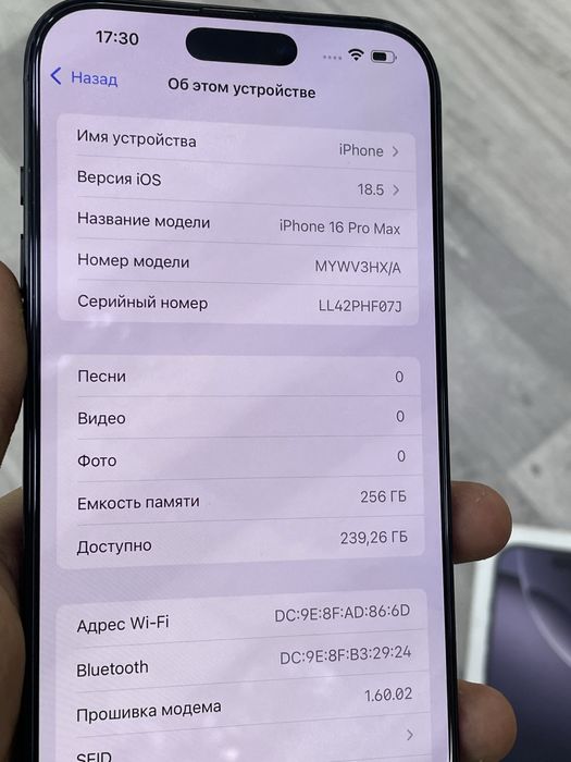 16 Pro Max ideal 100%