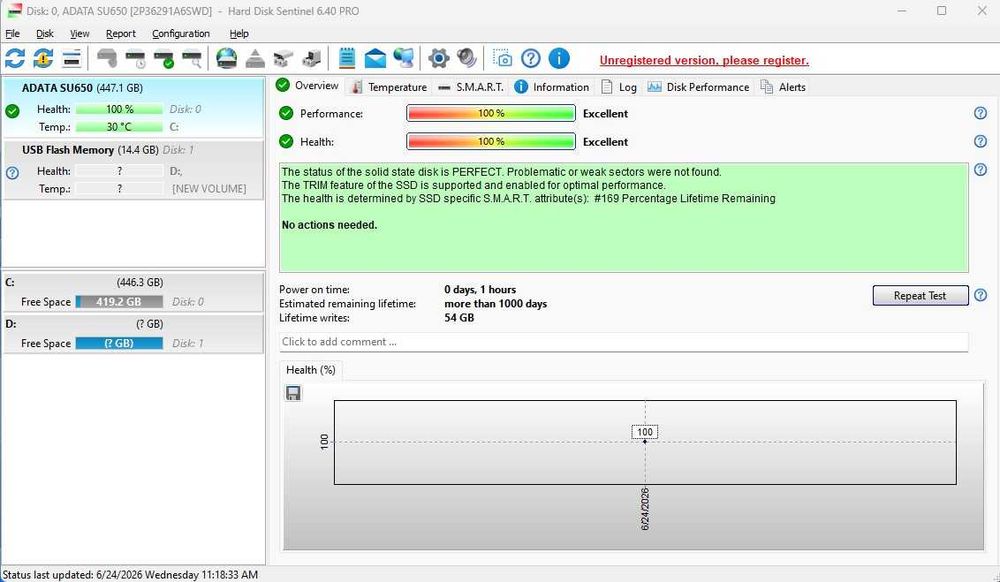 SSD ADATA Ultimate SU650 480 GB SATA-III 2.5 inch, Nou.