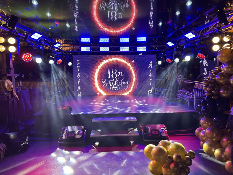 Dj-Mc,Scena,Ecran Led,Schela de Lumini,Sonorizare,PistoaleCO2 Band-uri