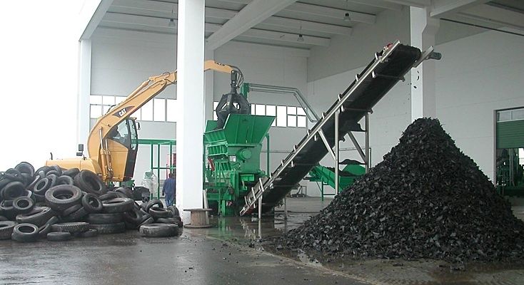Линия по переработки автомобильных шин
