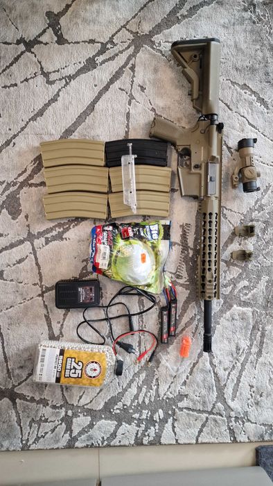 Airsoft Ar-15 + pistol airsoft gaz + echipament