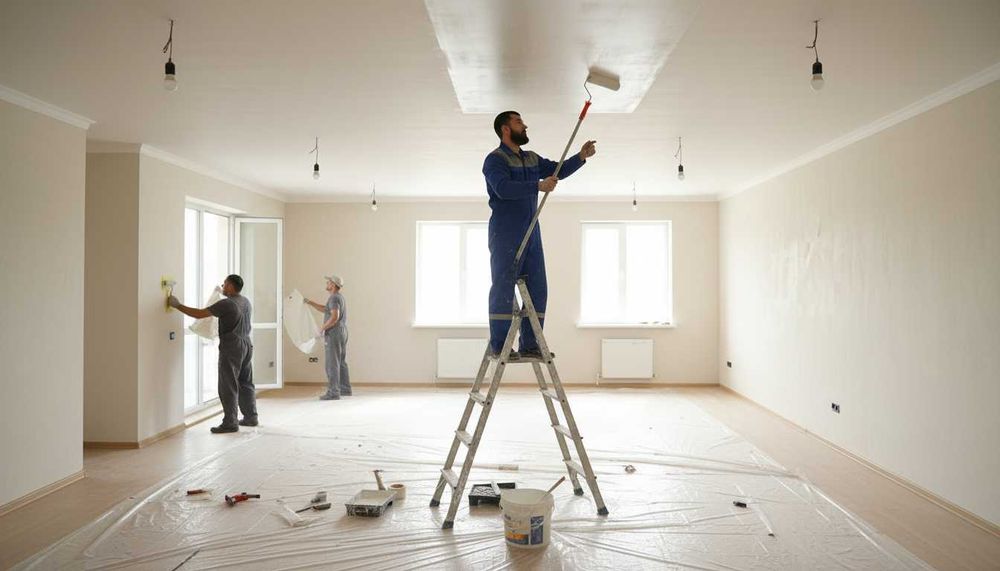 евроремонт отделка штукатурка шпатлевка краска стяжка