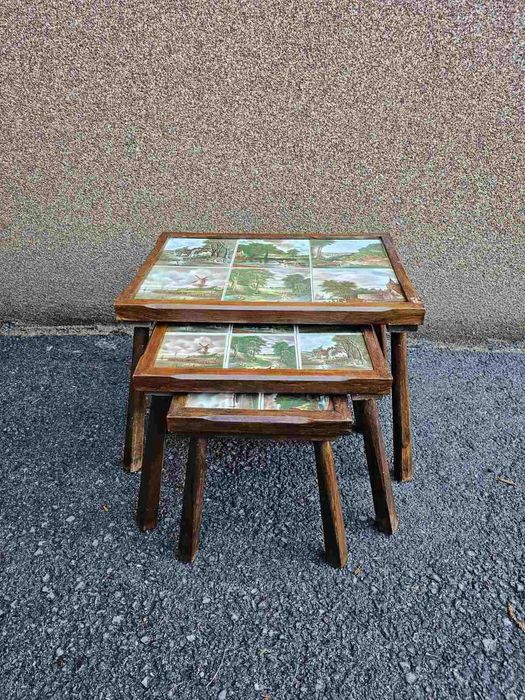 Масички 3в1 с плочки в ретро стил