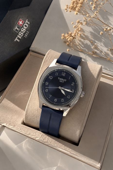 Tissot 1853,  швейцарские часы, синие, водонепроницаемые