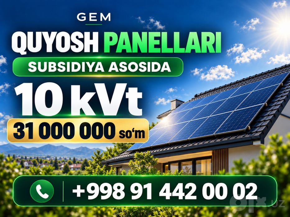 Quyosh panellari Supsidiya asosida