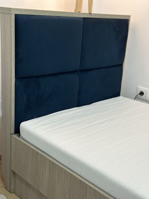 Pat 90×200 cm + saltea JYSK, stare foarte bună – 700 lei negociabil