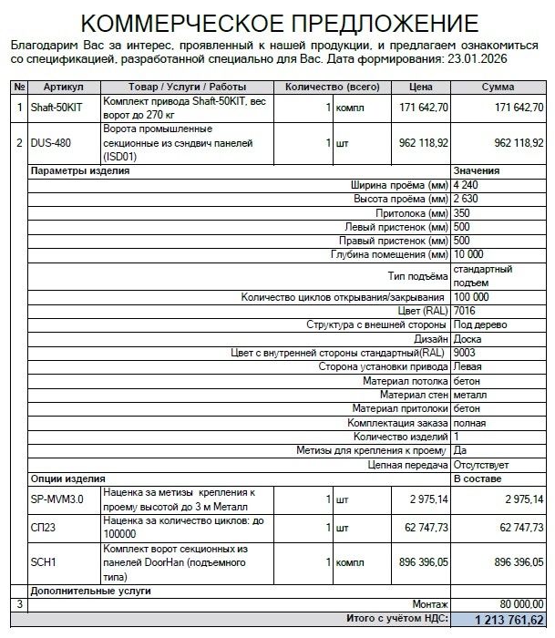 Ворота секционные
