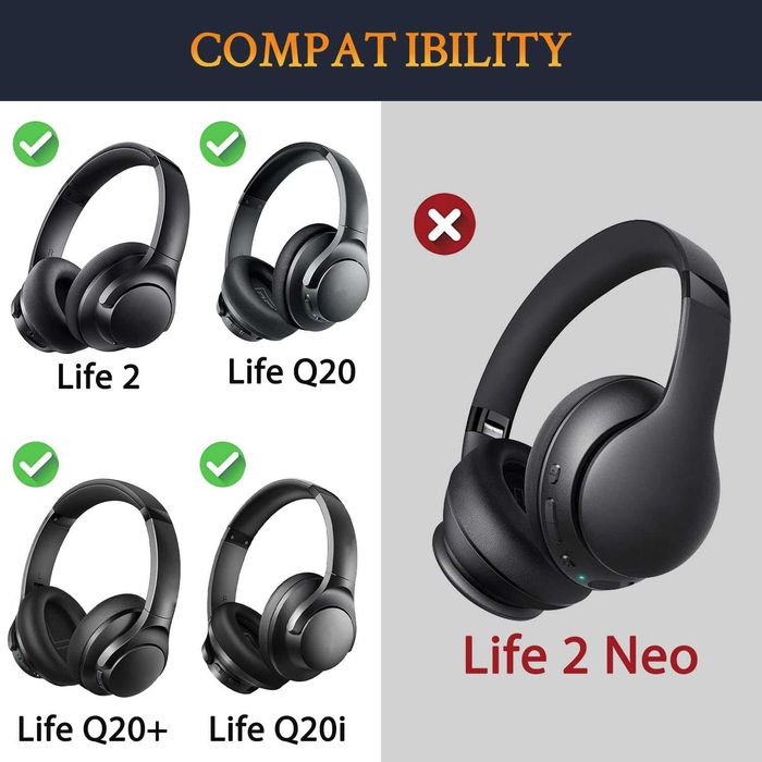 Set 2 bureti pentru casti Anker SoundCore Life 2 / Q20 Q20+ Q20I Q20BT