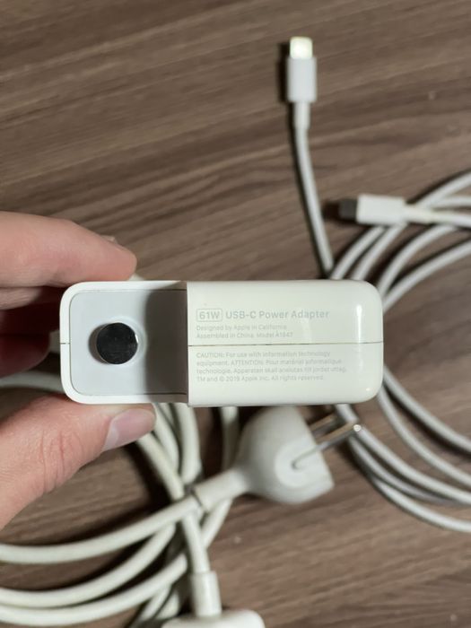 Оригинальный Apple 61 Вт USB-C адаптер, Apple провод
