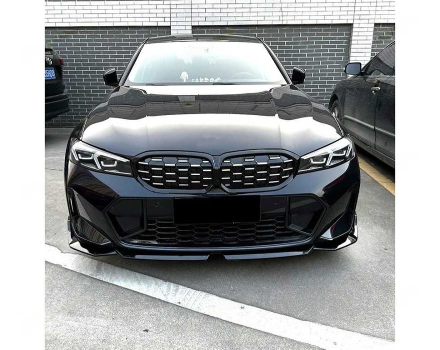 Prelungire Lip Bara Fata M BMW Seria 3 G20 G21 Facelift, Negru Lucios
