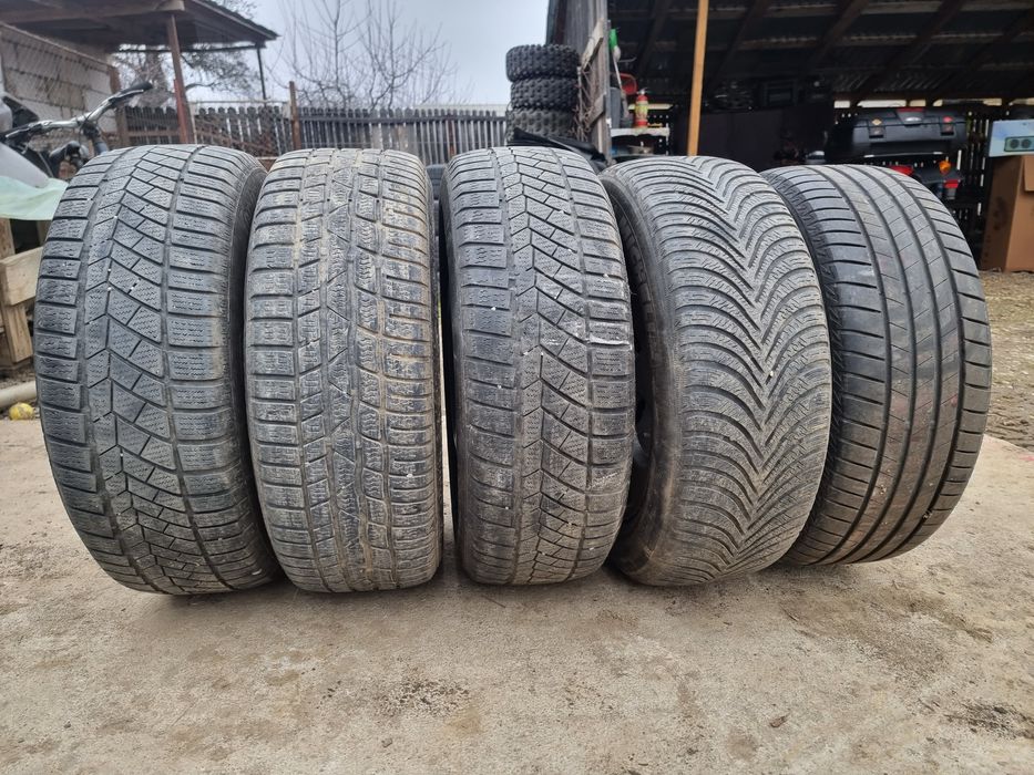 Jante r16 aliaj 5x112 cu anvelope 205/55/16 bune de iarna / oferta