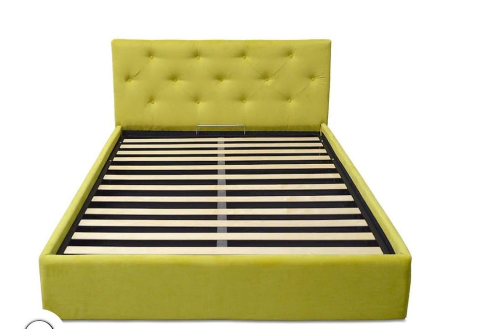 Pat Tapitat KringX King, 160x200 cm, contine somiera, lada depozitare