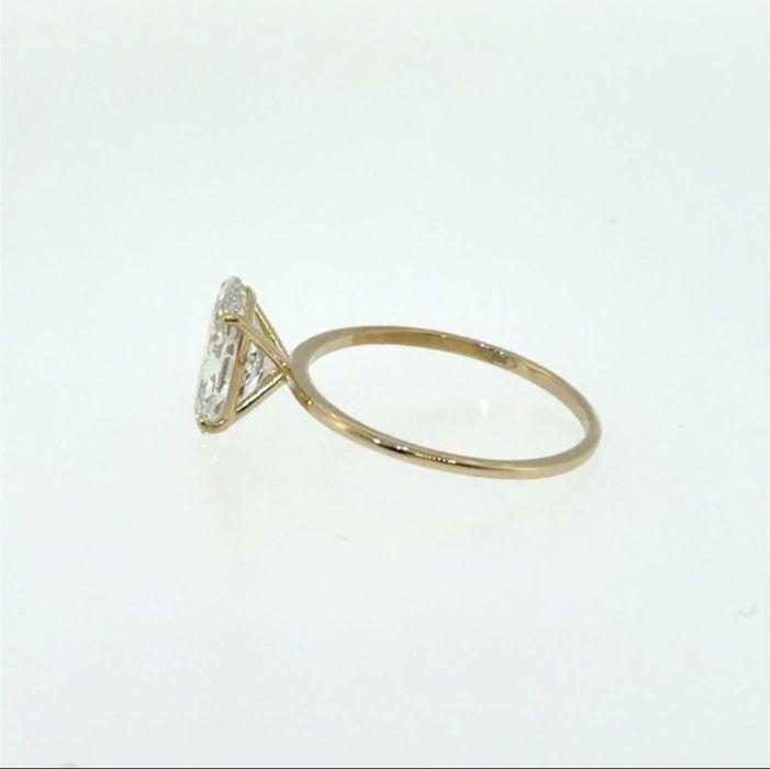 Златен Диамантен пръстен Овал,14K | 2 ct Lab Grown Diamond | IGI | VS2 | Нов Размер 54
