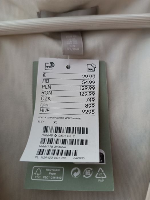 Rochie noua cu eticheta- plisata H&Masura XL