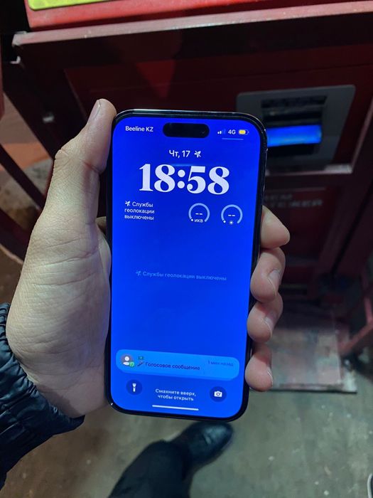 apple 14pro 128gb deep perple 100%