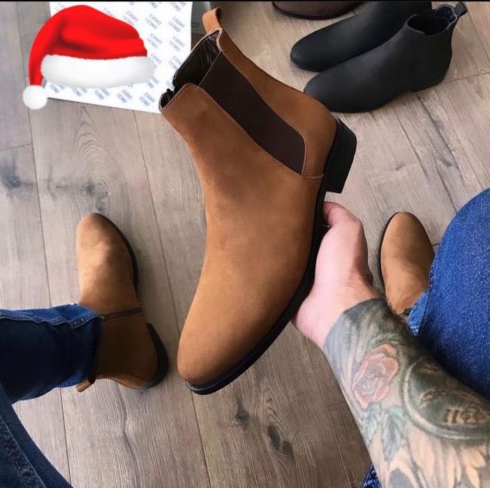 Ghete din piele naturală, lucrate manual, pentru barbati - lichidare