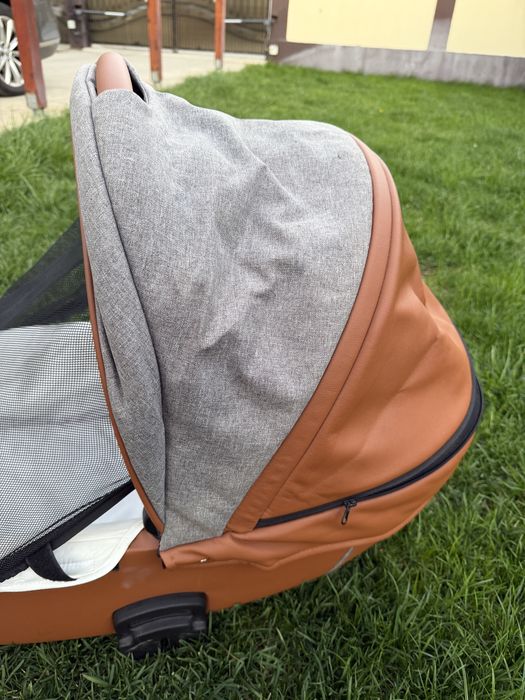 Vand carut krausman 3 in 1 maro din piele!