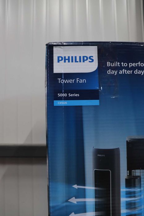 Вентилатор Philips CX5535, 3 скорости, дифузер на аромати, 40W, черен