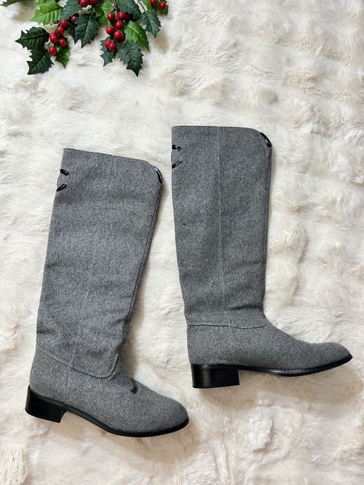 Cozme lungi din material textil cu logo Chanel marimea 37