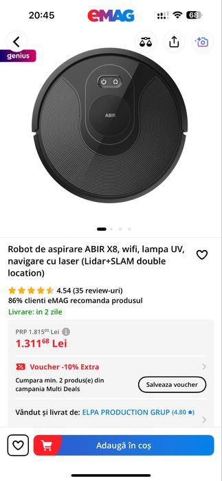 Robot de aspirare ABIR X8