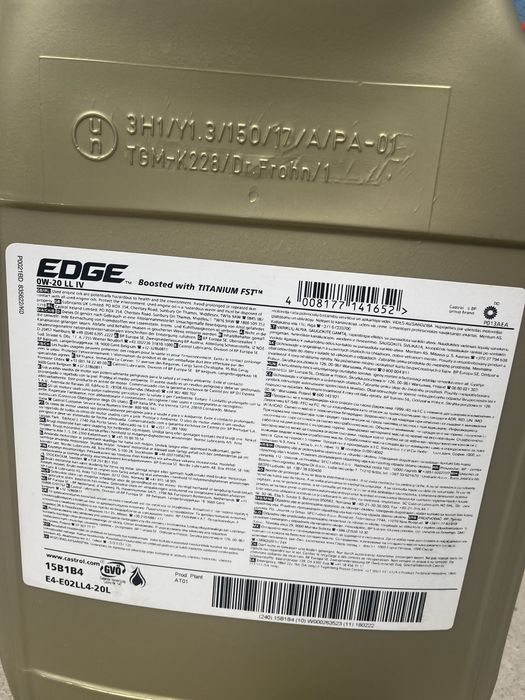 Масло Castrol Edge 0w20 Long life