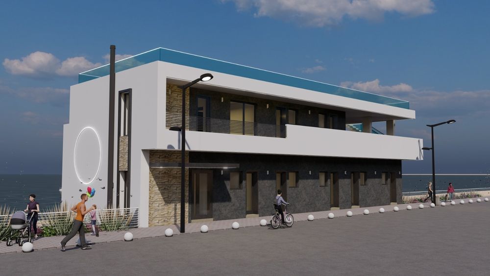 Cădire unicat cu vedere frontal la mare